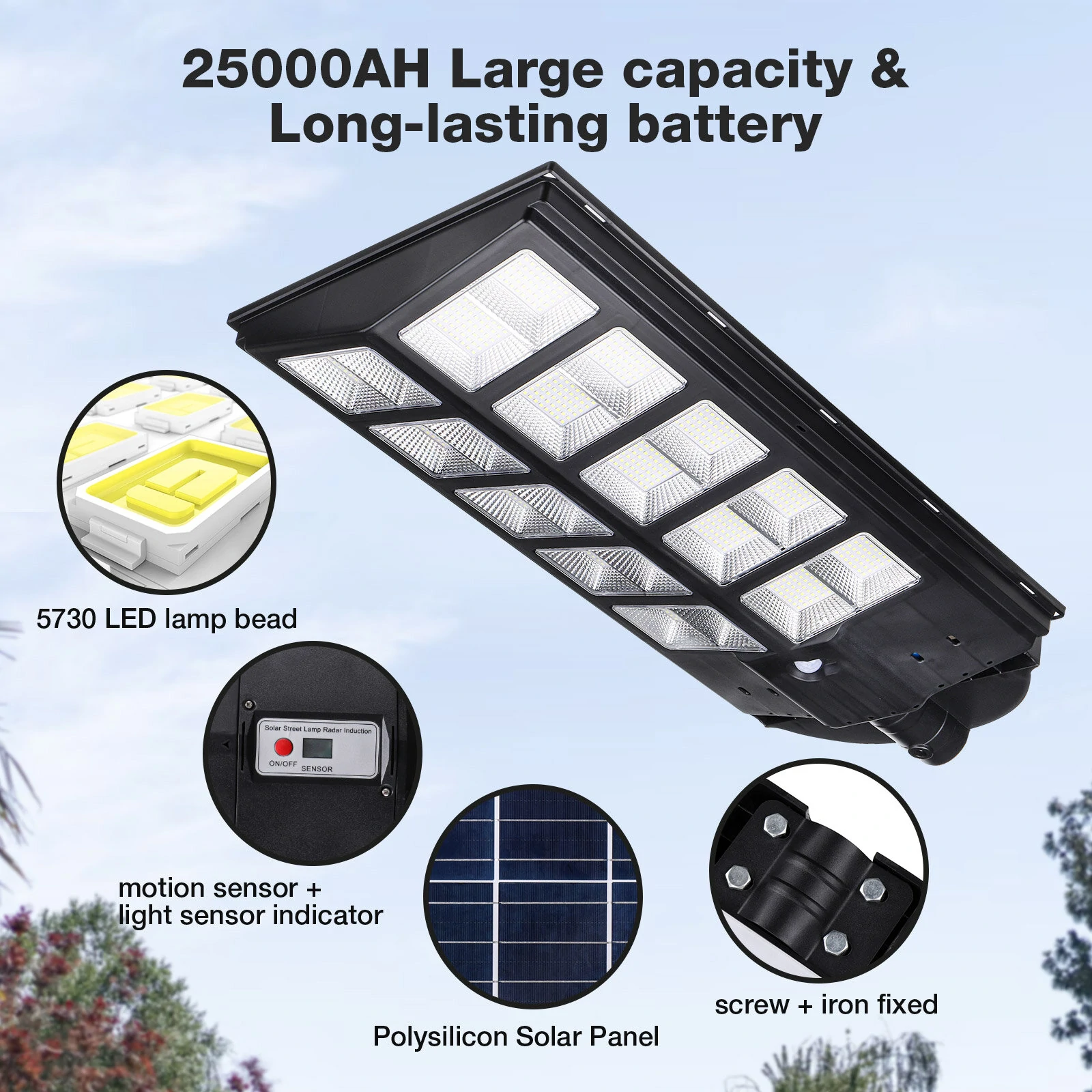 (image for) 2PCS LED Solar Wall Light Motion Sensor with Remote Control, 3 Modes Flood Lamp