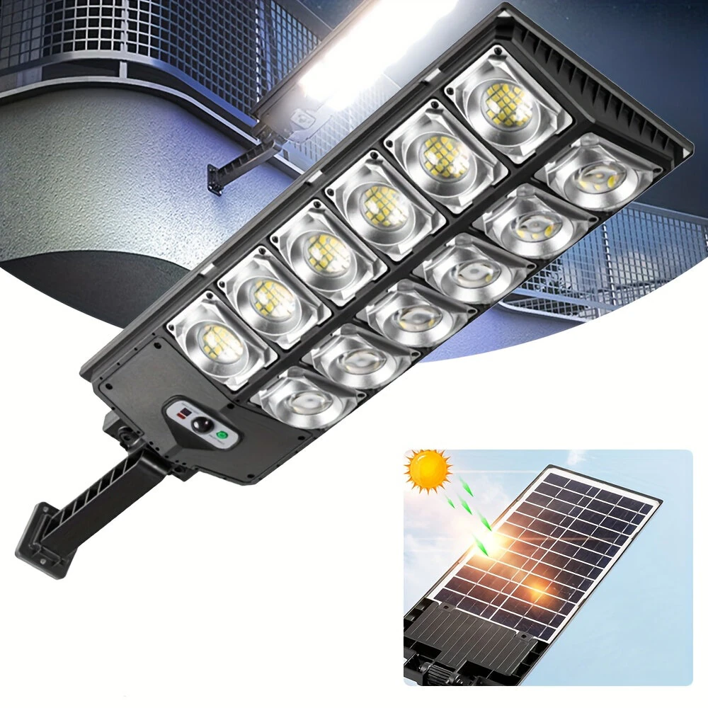 (image for) 360LED Motion Sensor Solar Street Light Outdoor Home Garden Light Super Bright Waterproof Remote Control Human Body Induction 3 Lighting Mode