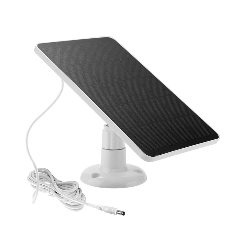 (image for) 4W 5V Solar Panel Micro USB+Type-C 2in1 Outdoor Solar Cells Charger Solar Panels for Security Camera/Small Home Light System