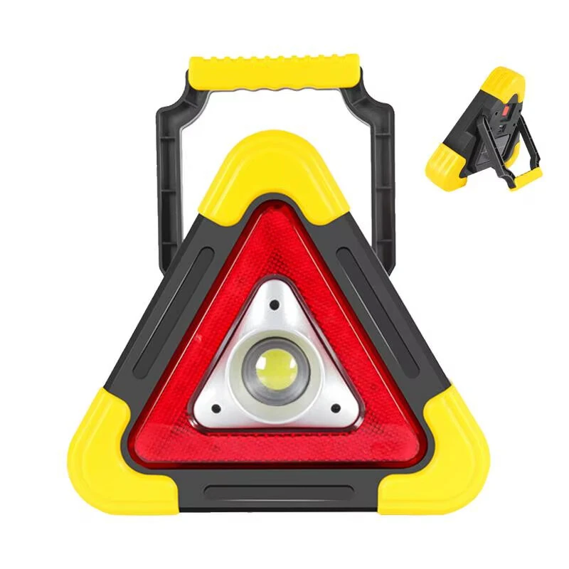 (image for) LED Triangle Warning Sign Night Light Warning Lamp Work Light Solar Powered Triangle Warning Sign Lamp With 4 Light Modes